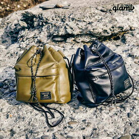 glamb グラム Leather Drawstring Bag レザードローストリングバッグ ショルダーバッグ 送料無料