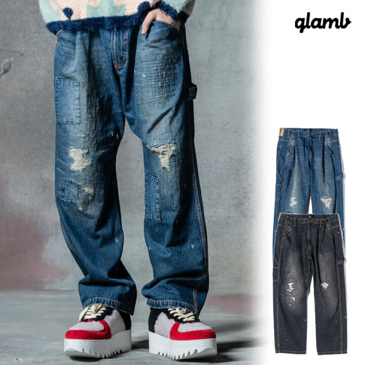 楽天市場】glamb グラム Remake Painter Pants リメイクペインター 