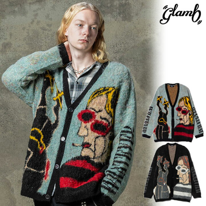 楽天市場】glamb グラム Weeping Man Cardigan ウィーピングマン 
