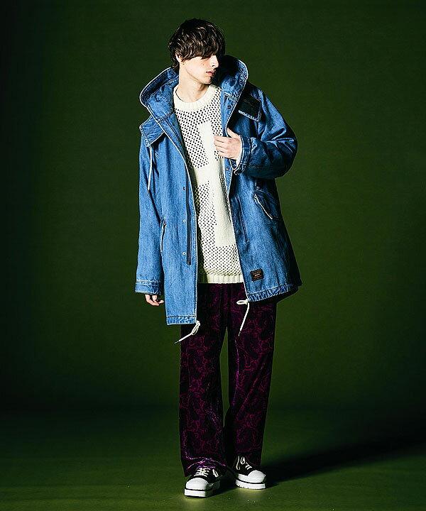 楽天市場】glamb グラム Denim High Neck Mods Coat デニムハイネック 
