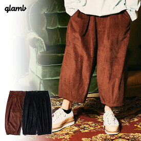 30%OFF SALE セール glamb グラム Corduroy Cropped Hem Tuck Pants コーデュロイクロップドヘムタックパンツ メンズ パンツ 送料無料