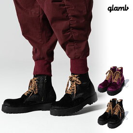 2024 春 先行予約 3月上旬〜中旬入荷予定 glamb グラム Velor Strummer Boots ベロアストラマーブーツ ブーツ 送料無料 キャンセル不可