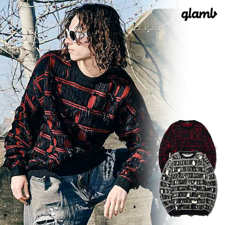楽天市場】20％OFF SALE セール glamb グラム Shred Border Knit 