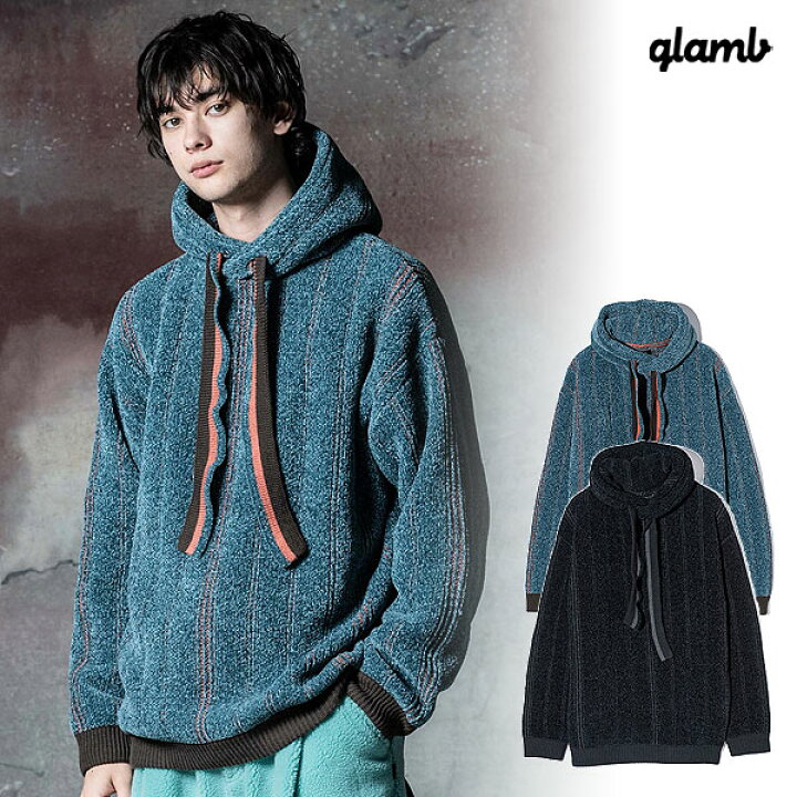 楽天市場】40％OFF SALE セール glamb グラム Striped Knit Hoodie 