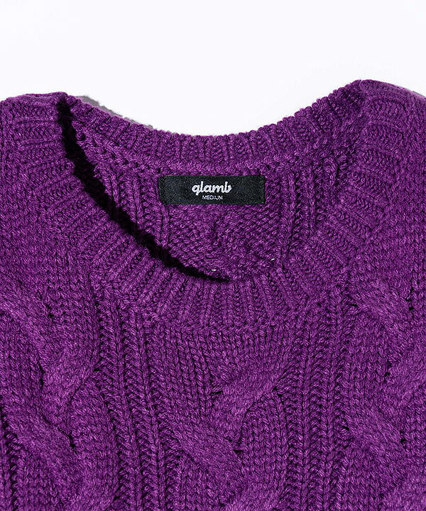 楽天市場】glamb グラム Platinum Cable Knit プラチナケーブルニット 