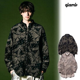 2023 冬 先行予約 1月上旬〜中旬入荷予定 glamb グラム Messy Paisley SH メッシー ペイズリーシャツ 送料無料 キャンセル不可