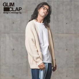50%OFF SALE セール GLIMCLAP グリムクラップ collar-less design cotton sweater cardigan メンズ カーディガン 送料無料