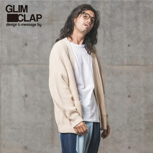 50%OFF SALE �Z�[�� GLIMCLAP �O�����N���b�v collar-less design cotton sweater cardigan �����Y �J�[�f�B�K�� ��������