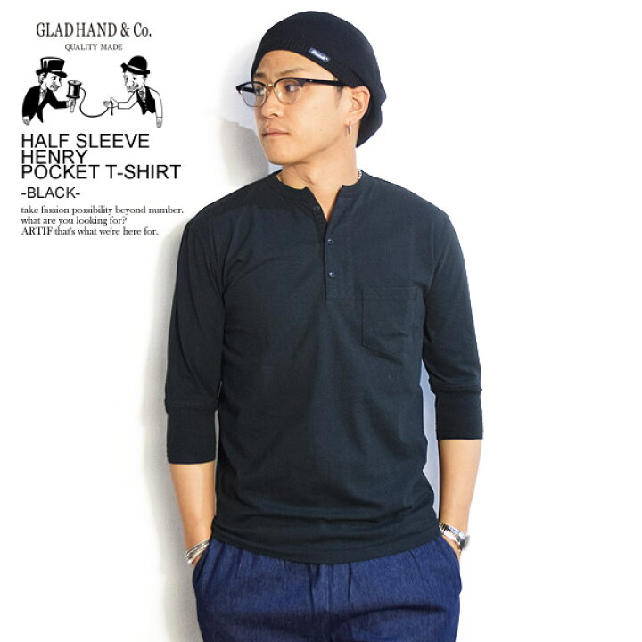 楽天市場】GLAD HAND グラッドハンド HALF SLEEVE HENLEY POCKET T 