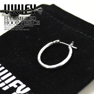 VIVIFY rrt@C HAMMERED HOOP PIERCE (L) Y ANZT[ sAX t[vsAX Vo[925 WG[
