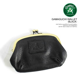 GROOVER LEATHER グルーバーレザー GAMAGUCHI WALLET -BLACK- メンズ 財布 がま口 レザー 本革 送料無料 ストリート