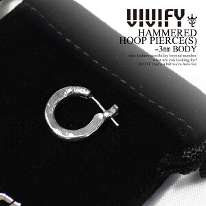 VIVIFY rrt@C HAMMERED HOOP PIERCE(S) -3mm BODY Y ANZT[ sAX t[vsAX Vo[ nhCh