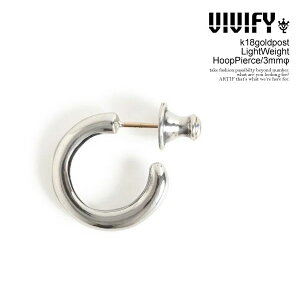 VIVIFY rrt@C k18goldpost LightWeight HoopPierce/3mm sAX t[vsAX Vo[  Xg[g