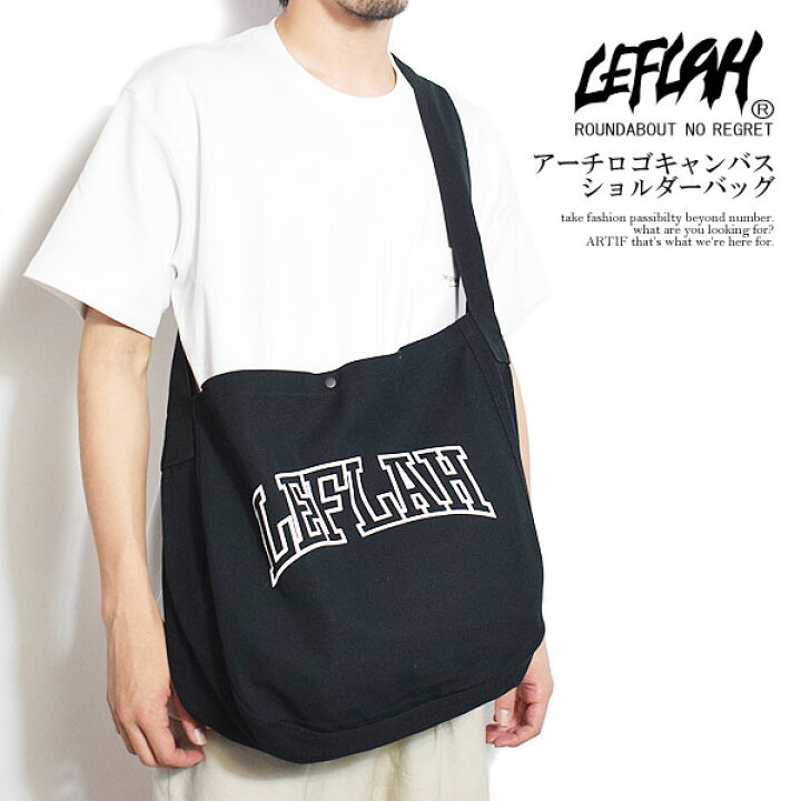 楽天市場】LEFLAH レフラー アーチロゴキャンバスショルダーバッグ 
