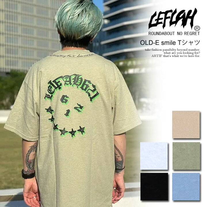 楽天市場】LEFLAH レフラー OLD-E smile Tシャツ メンズ Tシャツ 半袖 