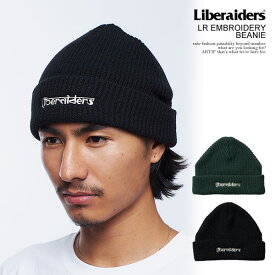 Liberaiders リベレイダース LR EMBROIDERY BEANIE メンズ ニットキャップ ビーニー ニット帽 送料無料 ストリート
