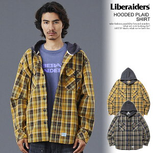 20��OFF SALE �Z�[�� Liberaiders ���x���C�_�[�X HOODED PLAID SHIRT �����Y �V���c �`�F�b�N�V���c �l���V���c �t�[�f�B�[ �������� �X�g���[�g