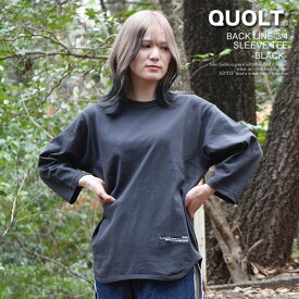QUOLT×ARTIF 20th Anniversary クオルト BACK LINE 3/4 SLEEVE TEE -BLACK- メンズ Tシャツ 7分袖 別注 コラボレーション 送料無料