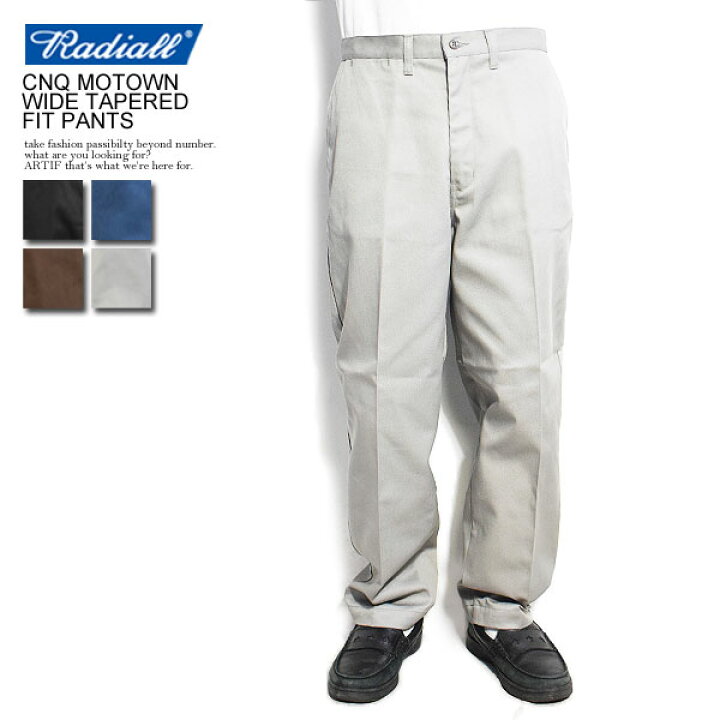 楽天市場】RADIALL ラディアル CNQ MOTOWN - WIDE TAPERED FIT PANTS  