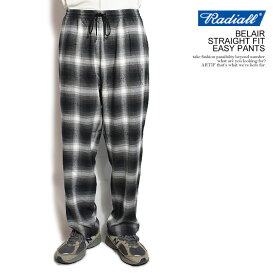 RADIALL ラディアル BELAIR - STRAIGHT FIT EASY PANTS radiall メンズ パンツ イージーパンツ チェックパンツ 送料無料 ストリート
