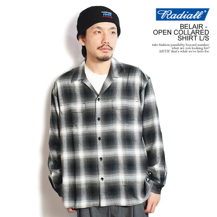 楽天市場】RADIALL ラディアル BELAIR - OPEN COLLARED SHIRT L/S 