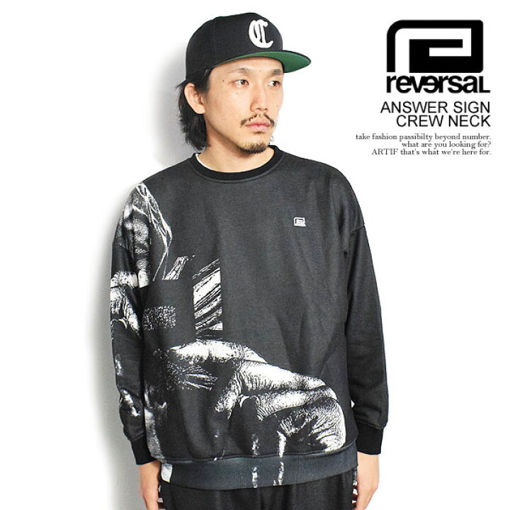 楽天市場】reversal リバーサル ANSWER SIGN CREW NECK メンズ 