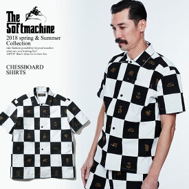 60％OFF SALE セール SOFTMACHINE ソフトマシーン CHESSBOARD SHIRTS(PATCH WORK S/S SHIRTS) softmachine メンズ シャツ ストリート 送料無料