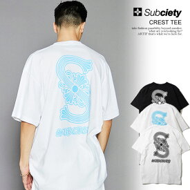 30％OFF SALE セール SUBCIETY サブサエティ CREST TEE subciety メンズ Tシャツ 半袖 半袖TEE 送料無料 ストリート