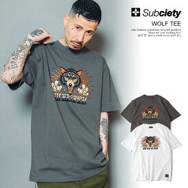 SUBCIETY サブサエティ WOLF TEE subciety メンズ Tシャツ 半袖 半袖TEE 送料無料 ストリート