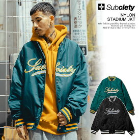 30％OFF SALE セール SUBCIETY サブサエティ NYLON STADIUM JKT subciety メンズ ジャケット スタジャン ビッグシルエット 送料無料 ストリート