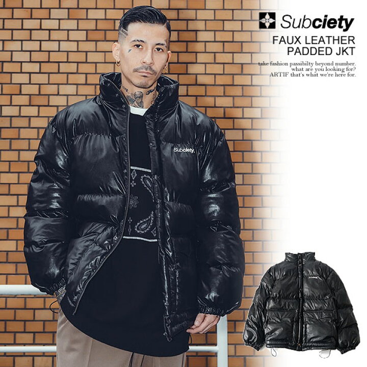 楽天市場】SUBCIETY サブサエティ FAUX LEATHER PADDED JKT subciety 