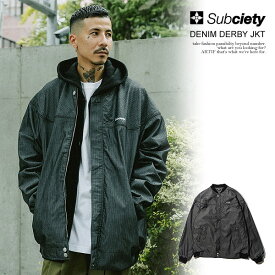 SUBCIETY サブサエティ DENIM DERBY JKT subciety メンズ ジャケット ダービージャケット デニムジャケット 送料無料 ストリート