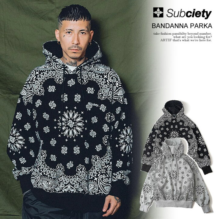 楽天市場】SUBCIETY サブサエティ BANDANNA PARKA subciety メンズ 