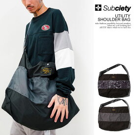 SUBCIETY サブサエティ UTILITY SHOULDER BAG メンズ ショルダーバッグ ペイズリー 送料無料 ストリート