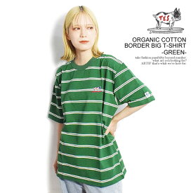 The Endless Summer エンドレスサマー TES ORGANIC COTTON BORDER BIG T-SHIRT -GREEN- メンズ Tシャツ 半袖 TES USコットン 送料無料 ストリート