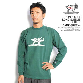 The Endless Summer エンドレスサマー TES BASIC BUHI LONG SLEEVE T-SHIRT -D.GREEN- メンズ Tシャツ 長袖 ロンT 送料無料 ストリート