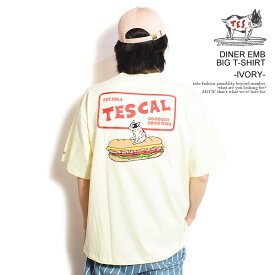 The Endless Summer エンドレスサマー TES DINER EMB BIG T-SHIRT -PALE CREAM- メンズ Tシャツ 半袖 TES ビッグTシャツ 送料無料 ストリート