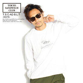 TOKYO SANDWICH CLUB トウキョウサンドウィッチクラブ T.S.C-AD B.L.T -WHITE- メンズ Tシャツ 長袖 長袖Tシャツ ロンT 送料無料 ストリート カジュアル ファッション tsc