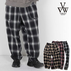 VIRGOwearworks ヴァルゴウェアワークス BLURRED CHECK FAT PANTS メンズ パンツ 送料無料