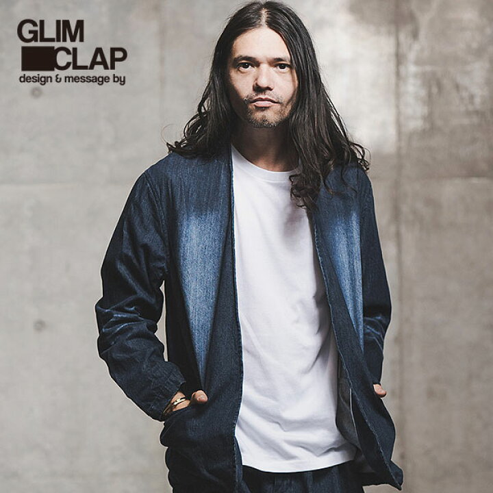 楽天市場】50%OFF SALE セール GLIMCLAP グリムクラップ Stretch denim collar-less tailored jacket メンズ ジャケット 送料無料 : ARTIF