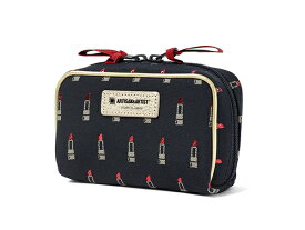 化粧ポーチ 小さめ マイクロ・マルチユースポーチ ヴァリアント・ルージュ XOP-LI646 リップ柄 artisan&artist