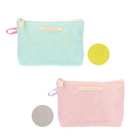 化粧ポーチ 薄型 ループ付き薄マチポーチ・ミディアム フィジー・ポップ 5WP-FO971 artisan&artist