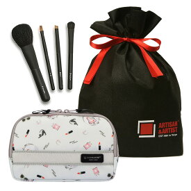 誕生日 プレゼント コスメポーチとメイクブラシのギフトセット 4W-0816 artisan&artist