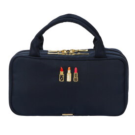 化粧ポーチ 機能的 ビューラーポケット＆アウターポケット付きポーチ エンブロイダリー・ルージュ 5OP-ER22 artisan&artist