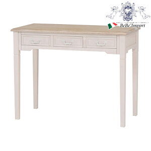 ハロウィンSALE【クーポンで9%OFF】 輸入テーブル ヨーロピアン BROCANTE ブロカント デスク WH(2101375300) 【 アンティーク調 輸入家具 机 パソコンデスク フレンチカントリー ナチュラル シャビ