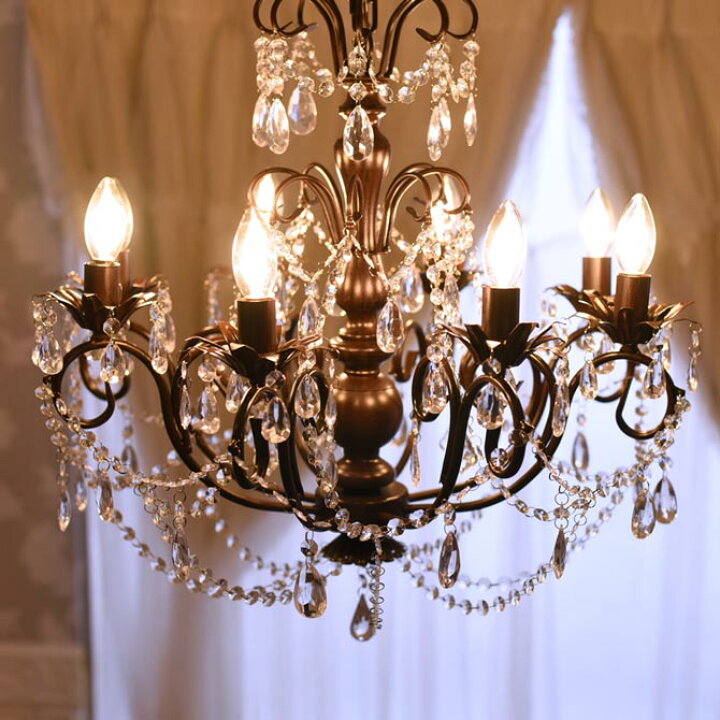 楽天市場】【3/31まで☆ 8％クーポン配布中】 シャンデリア 8灯 LED  