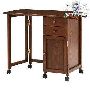 ハロウィンSALE【クーポンで9%OFF】 折りたたみデスク(ブラウン)(2090873400)輸入家具 インテリア家具 収納家具 作業デスク パソコンデスク 薄型デスク おしゃれ かわいい ナチュラル リビング