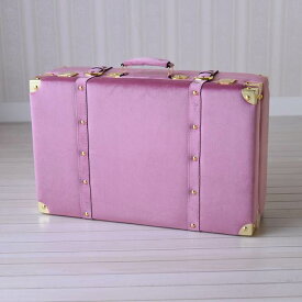 【スーパーセール★4,500円OFF！】 エレガント 新作 トランクBOX L ピンク 【アンティーク調 ヨーロピアン エレガント ロココ調 プリンセス クラシック インテリア 収納 トランクケース スーツケース かわいい キュート おしゃれ カバン バッグ トランク 】