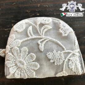 4/23まで【10％OFF】クーポン！ アクセサリーポーチ コットンフラワーシリーズ～Cotton Flower コットン フラワー 刺繍 チュールレース おしゃれ エレガント 【 メーカー直送 】