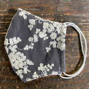 ハロウィンSALE【クーポンで10%OFF】 マスク レースマスク エレガントマスク おしゃれマスク かわいいマスク ヨーロピアンマスク アンティーク maria veil マリアベージュ2 MK2 BK マスク ブラッ